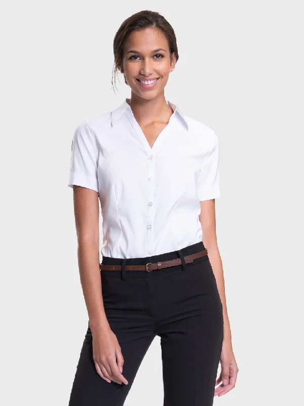 Ladies' Perfect Blouse Short Sleeve - White