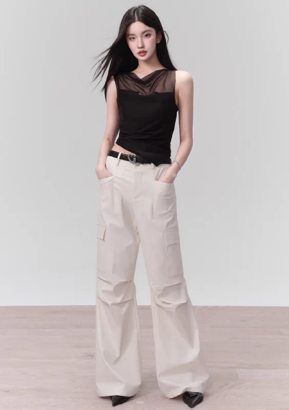 Retro Casual Bootcut Paratrooper Pants FRA0117