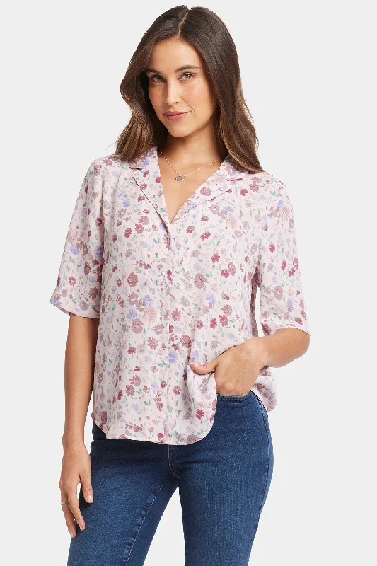 Gabrielle Short Sleeved Blouse - Crystal Peaks