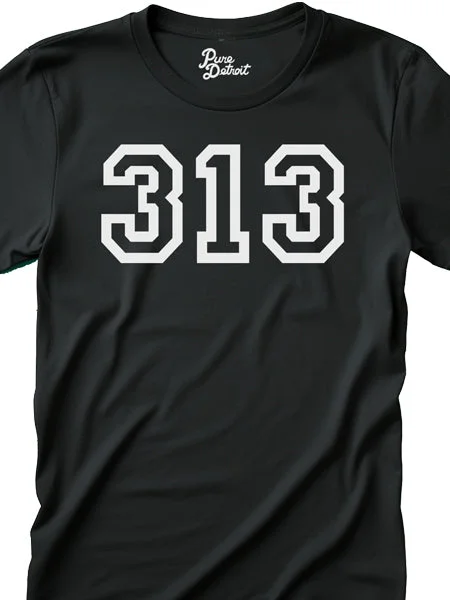 313 Unisex T-shirt - White / Black