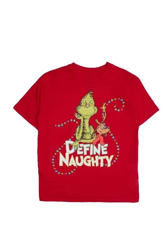 The Grinch And Max Define Naughty Graphic Relaxed Tee