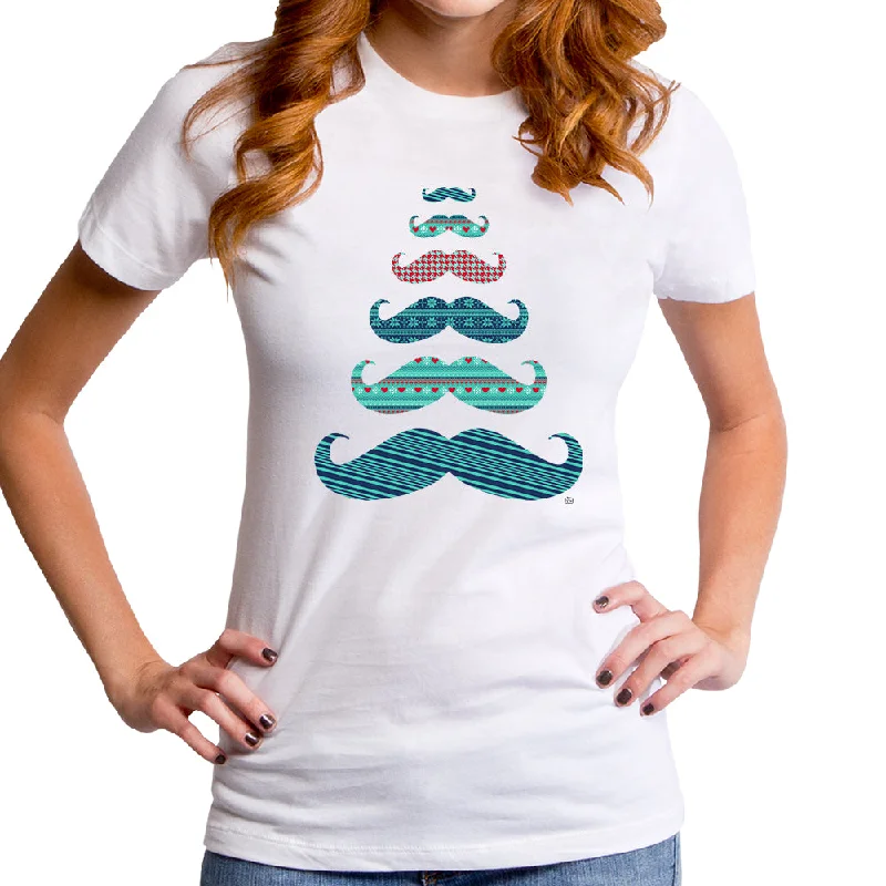 Stache Xmas Tree Women's T-Shirt