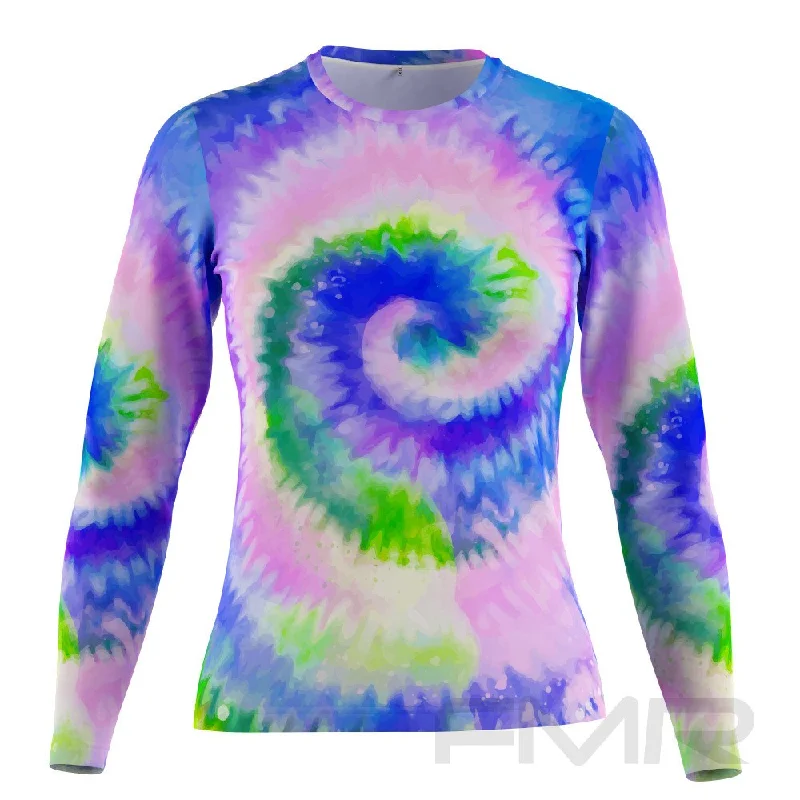 FMR Women's Blue Tie-Dye Long Sleeve T-Shirt