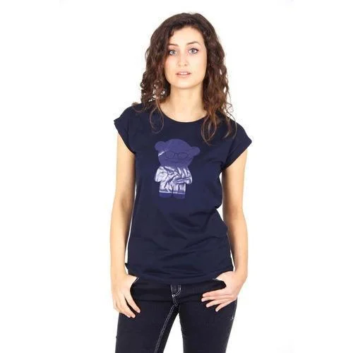 Blue 38 EUR - 2 US Emporio Armani ladies t-shirt short sleeve AGH76 CZ N5