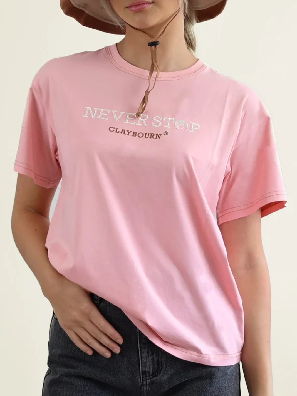 Never Stop Contrast Stitch T-Shirt