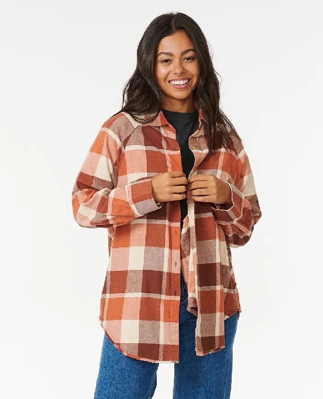 Rip Curl Pacific Dreams Cotton Flannel Shirt - Cinnamon