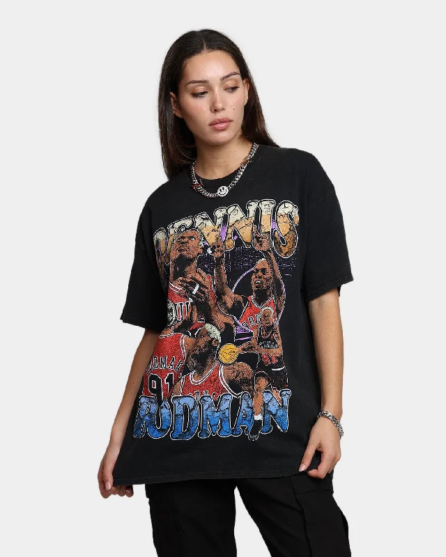 Rodman Brand Cartoon Vintage T-Shirt Washed Black