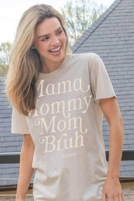 Simply Southern Mom Bruh T-Shirt for Women in Oat Heather | SS-MOMBRUH-OATHTHR