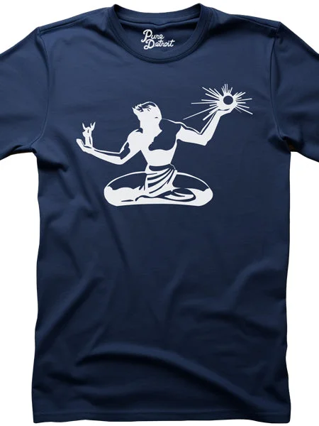 Spirit of Detroit Unisex T-shirt - White / Navy