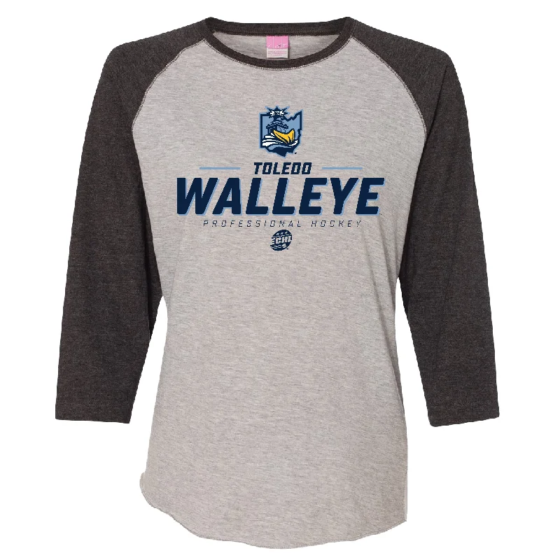 Toledo Walleye Comb Ladies 3/4 Sleeve T-shirt