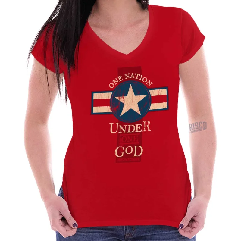 Under God Junior Fit V-Neck T Shirt