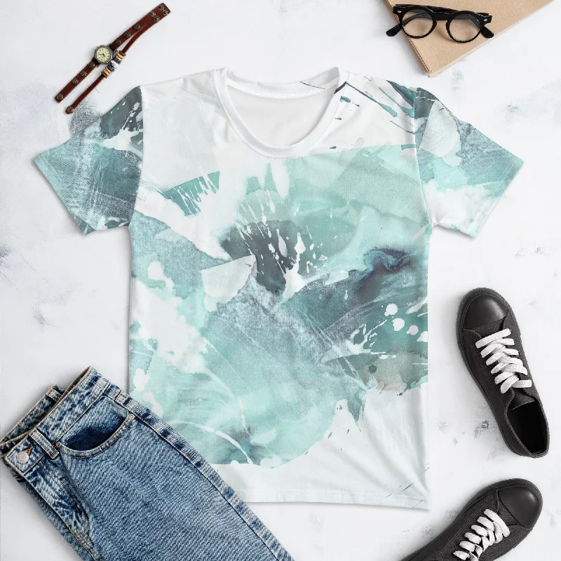 Women's T-shirt "Aquatic -2- Sea Glass - Light Aqua"