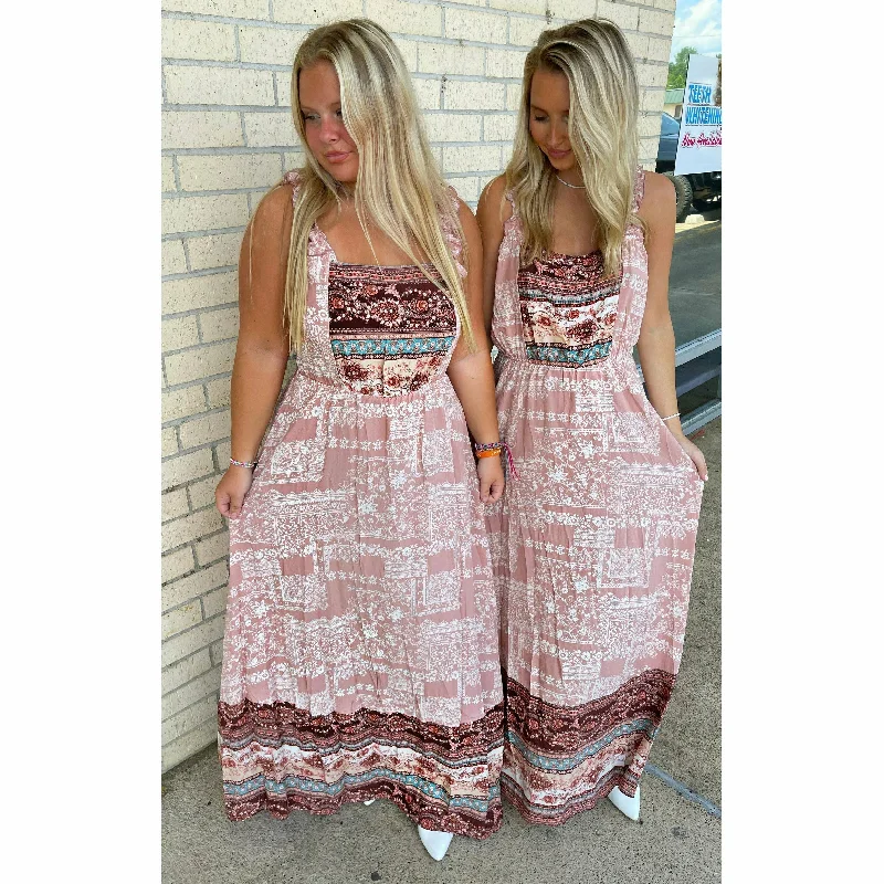 Laylee Bohemian Print Maxi Dress (Regulat & Plus sizes)