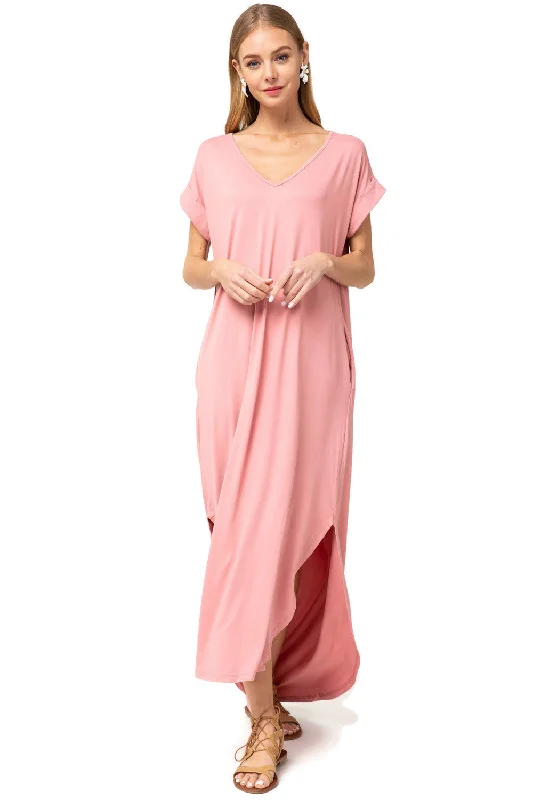 Everyday Pocket Maxi Dress, Dusty Rose