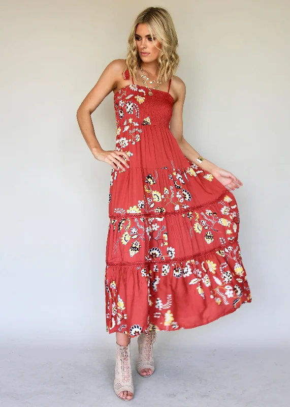 Peach Maxi Dress - Shining Bright