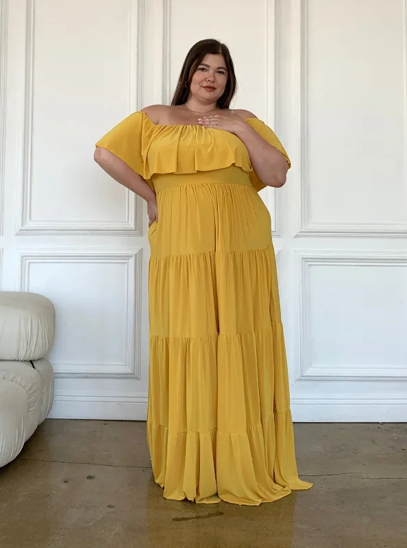 Plus Size Tiered Maxi Dress