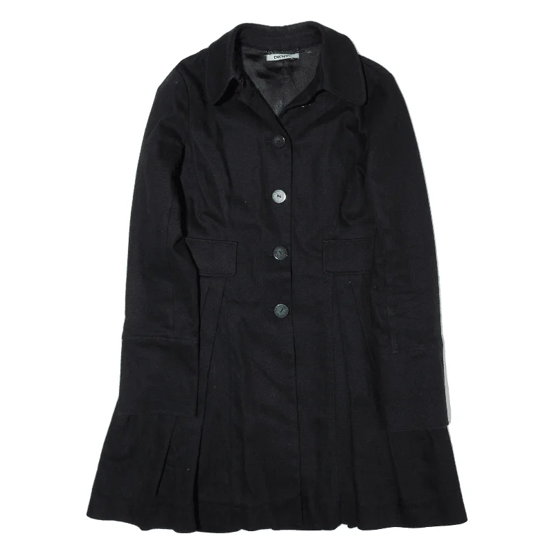 DKNY Overcoat Jacket Black Womens S