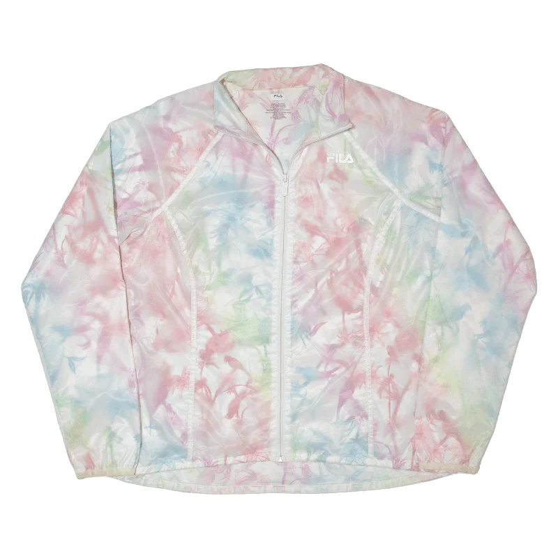 FILA Shell Jacket White Floral Womens L