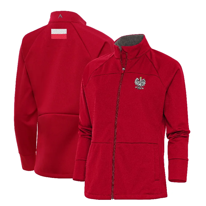 Polska Women's Poland Antigua Link Golf Jacket - Red