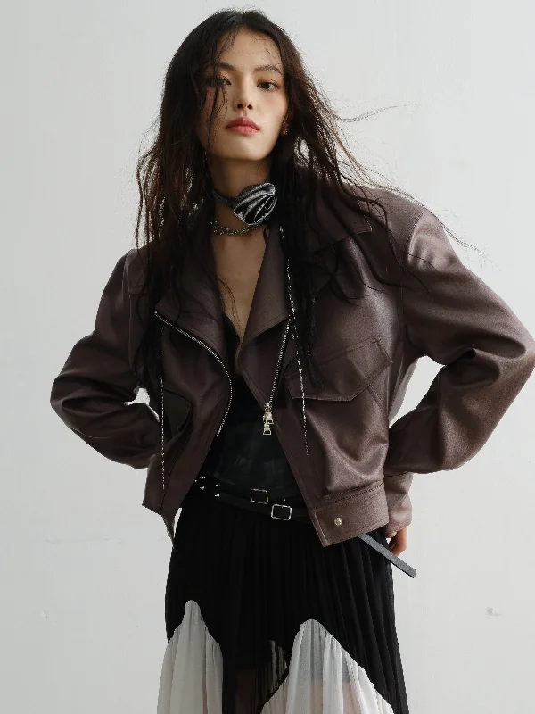 Premium Faux Leather Outerwear Jacket