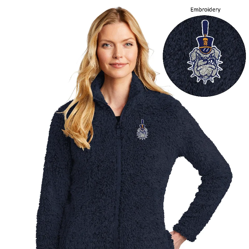 The Citadel, Spike, Navy Ladies Cozy Fleece, Full Zip Jacket