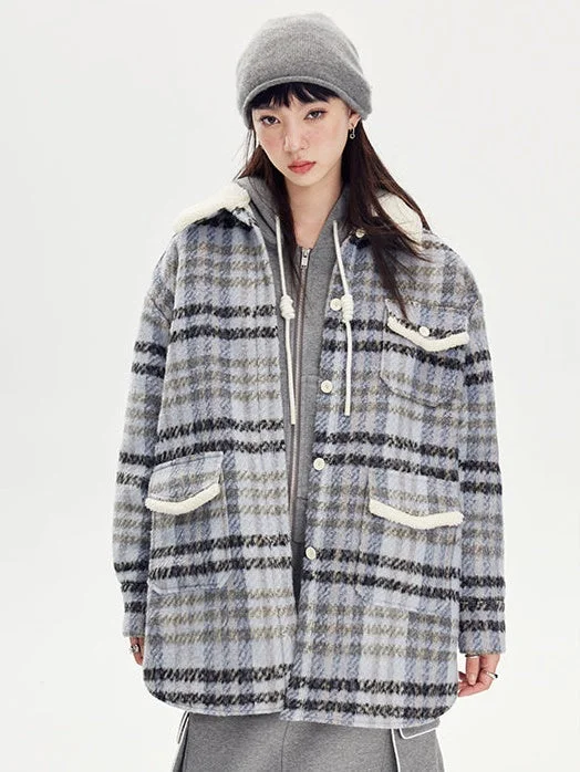 Warm Plaid Loose Jacket