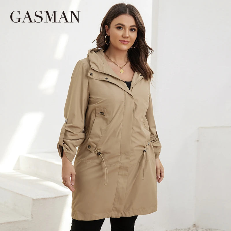 Women's Cargo Long Fashion Designer Zipper Jackets