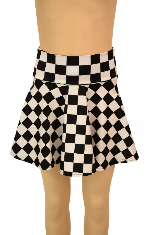 Black & White Check Kids Skirt or Skort