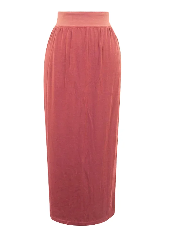 Hard Tail Luxe Midi Column Skirt CREP-29