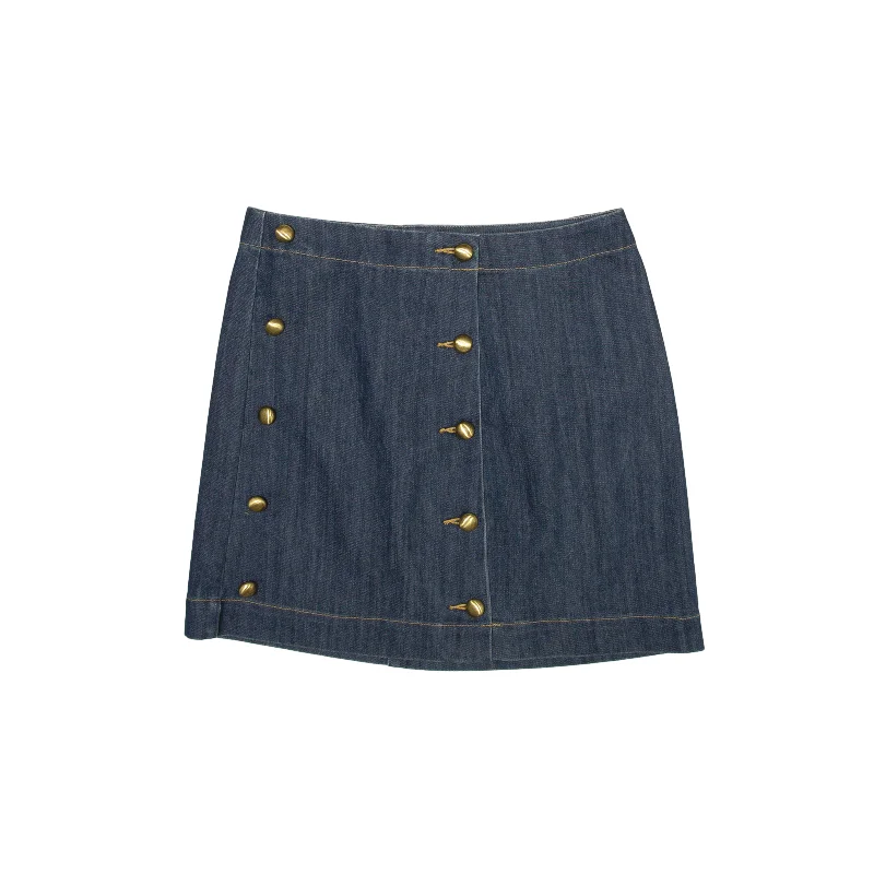 MICHAEL KORS Short Mini Skirt Blue Denim Womens S