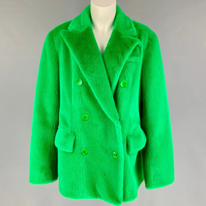 STAND STUDIO SS 22 Size M Green Textured Peak Lapel Sallie Jacket